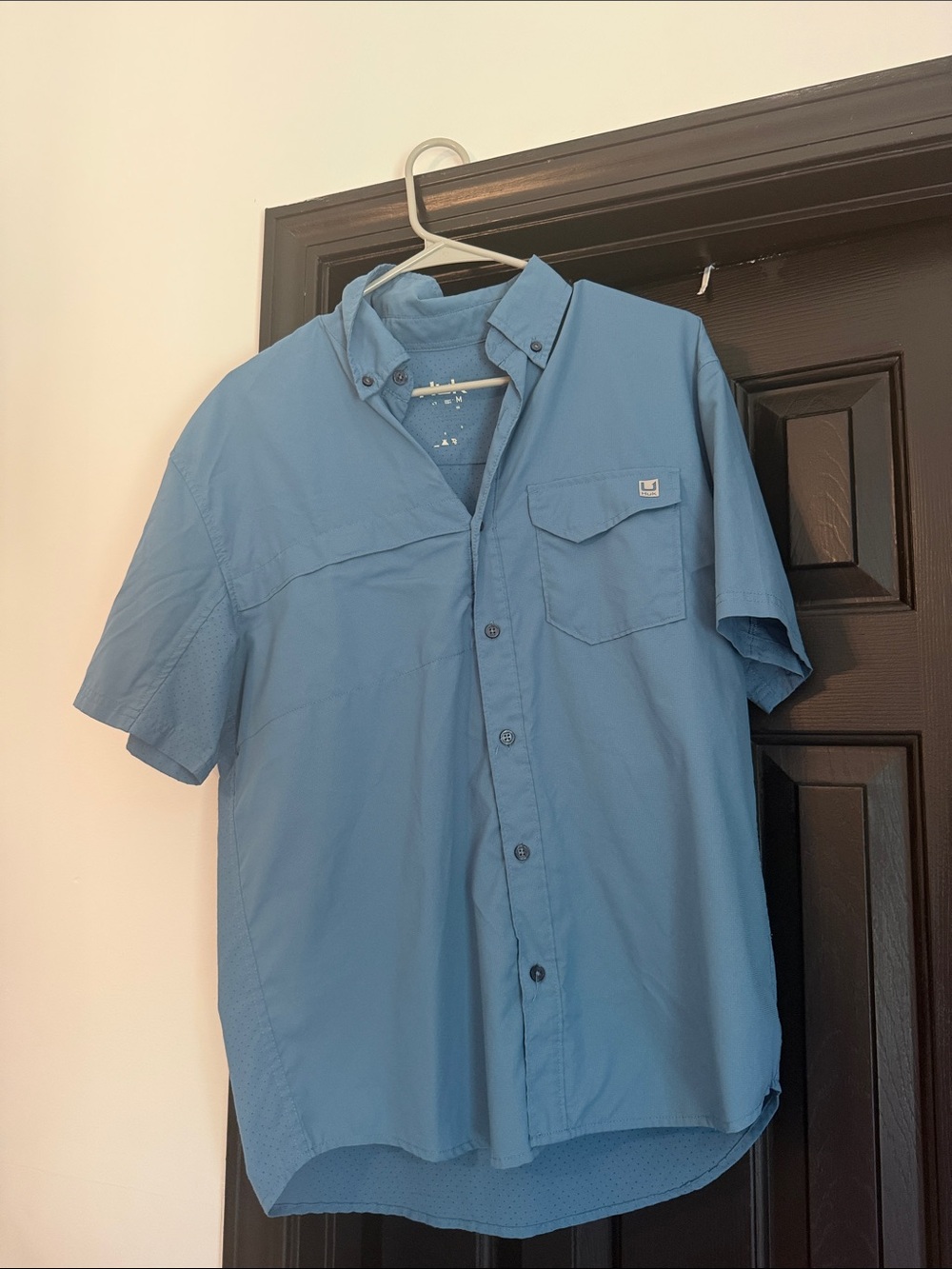 Huk Men's Short-Sleeve Button-Up Shirt - Blue